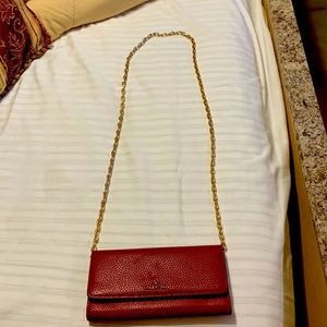 Great condition Valentino Wallet Crossbody with a gold chain
